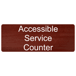 Accessible Service Counter Engraved Sign EGRE-17822-WHTonCNMN