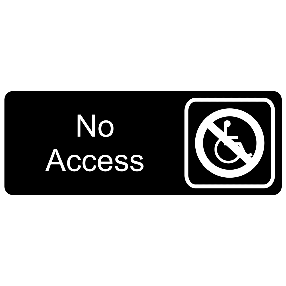 No Access With Symbol Engraved Sign EGRE19622SYMWHTonBLK