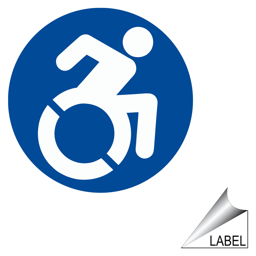 Disability Assitance Label Dynamic Accessibility Symbol Label LABEL-CIRCLE-73R