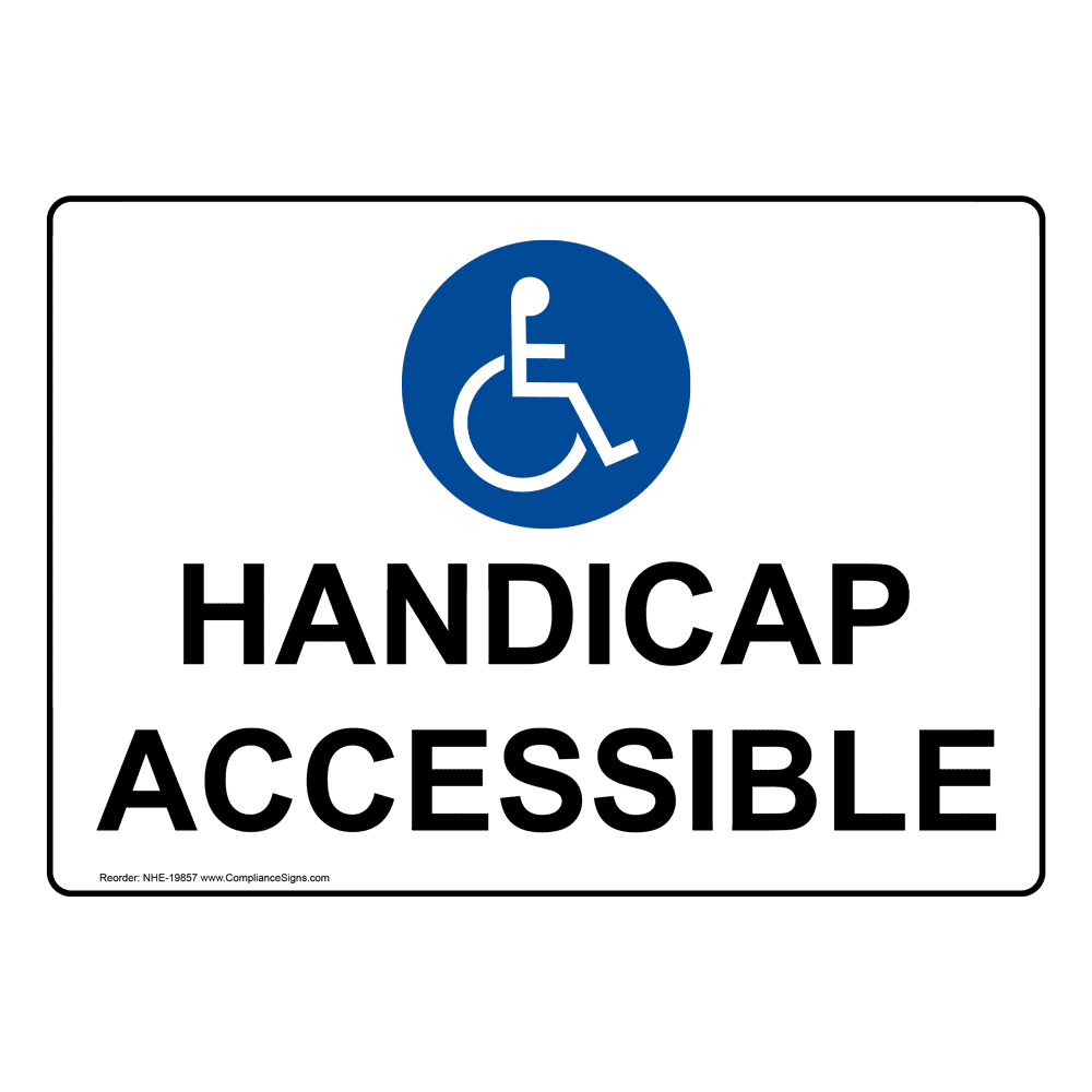 Portrait ADA Accessible Sign With Symbol NHEP19857