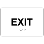 ADA Exit Braille Sign RRE-655_BLKonWHT Enter / Exit