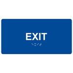 ADA Exit Braille Sign RSME-335_WHTonBLU