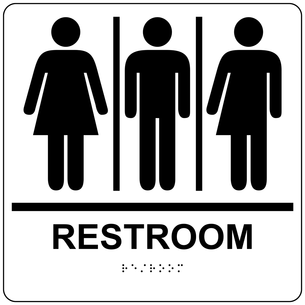 ADA All Gender Restroom Sign RRE-25416-99_BLKonWHT Gender Neutral
