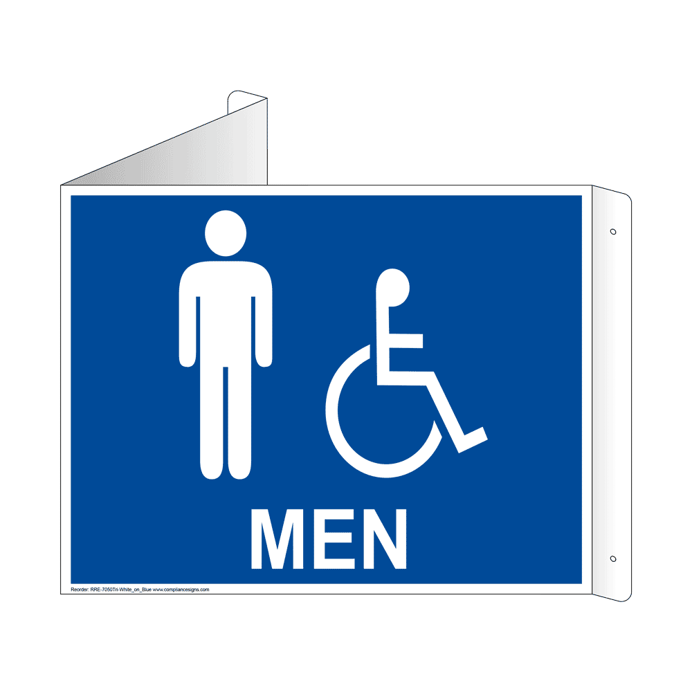 Men White on Blue Sign With Symbol RRE7050TriWHTonBLU Mens / Boys