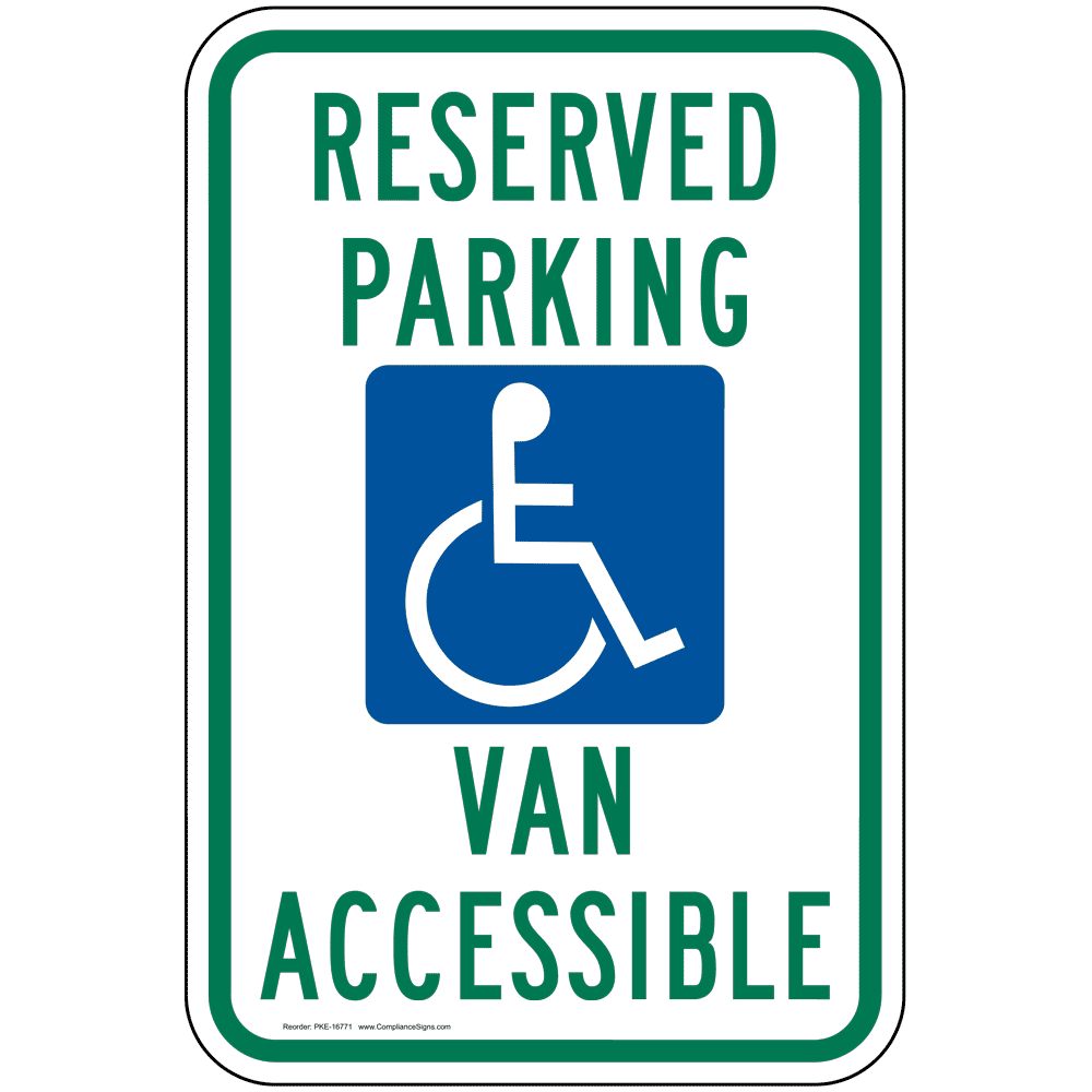 Handicap Van Accessible Parking Sign