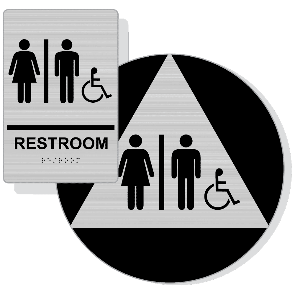 California ADA Restroom (Braille Sign RRE-120_DCTS_Set ...