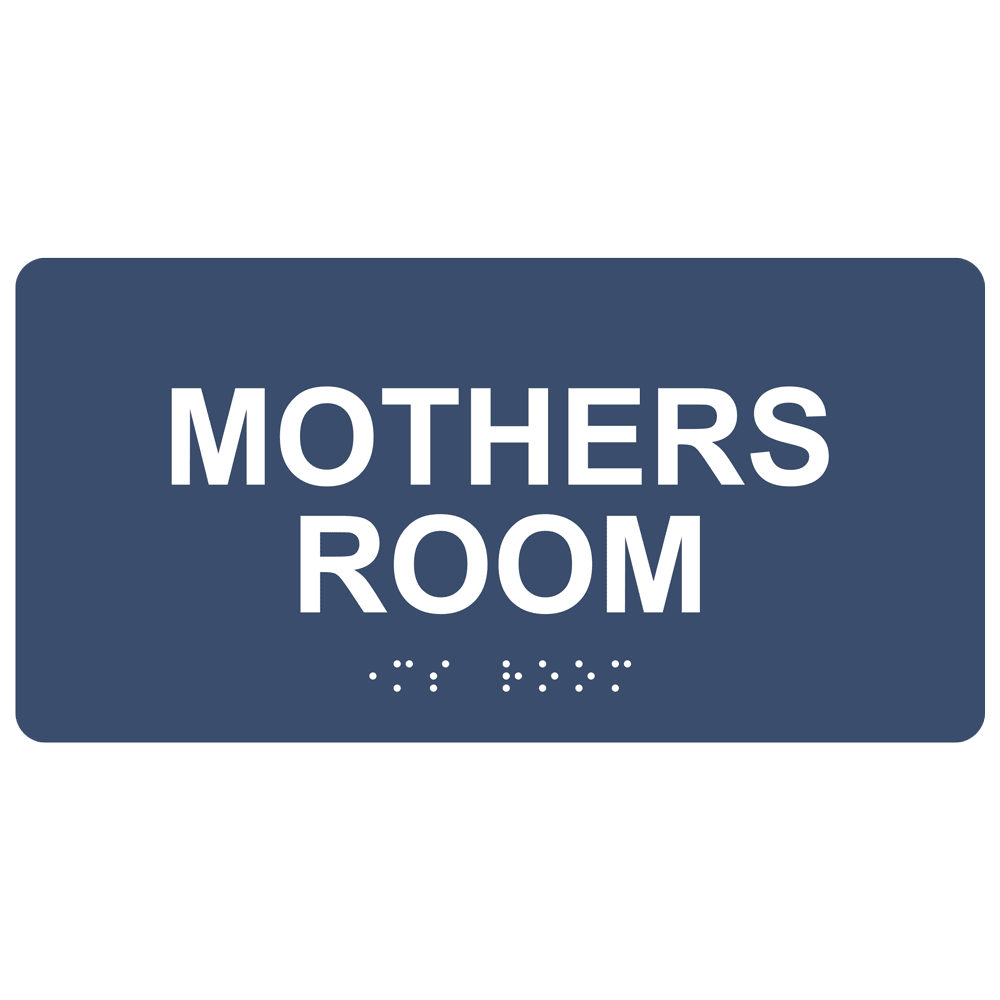 ADA Mothers Room Braille Sign RSME431_WHTonNavy