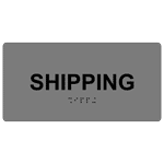ADA Shipping Braille Sign RSME-555_BLKonGray