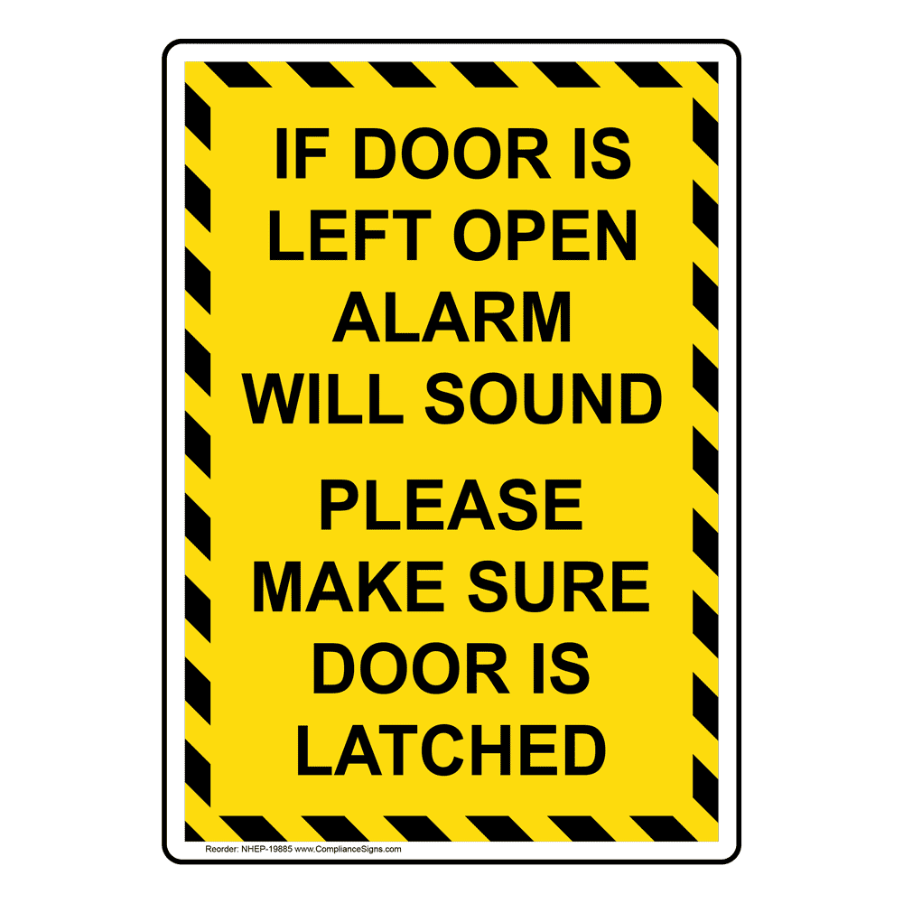 Portrait Push Until Alarm Sounds Door Sign NHEP19911 Enter / Exit