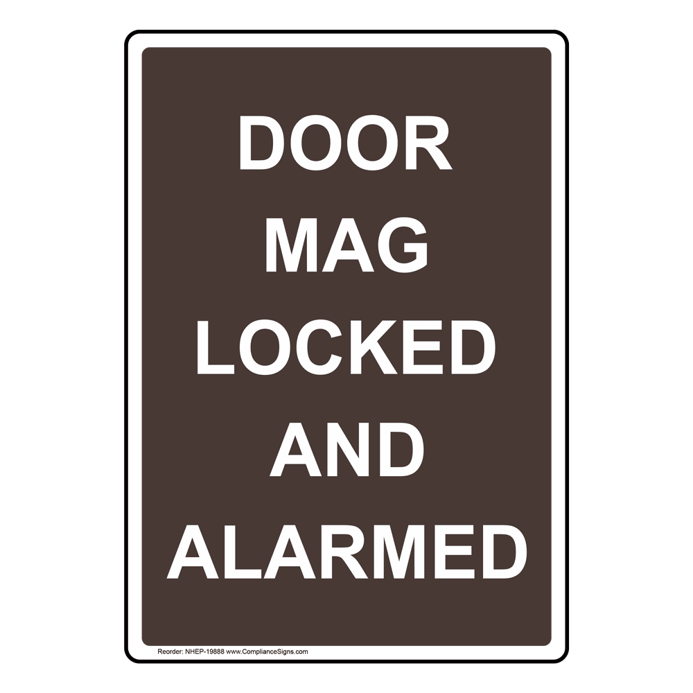 Portrait Push Until Alarm Sounds Door Sign NHEP19911 Enter / Exit