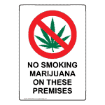 Portrait No Smoking Marijuana On Sign With Symbol NHEP-43063