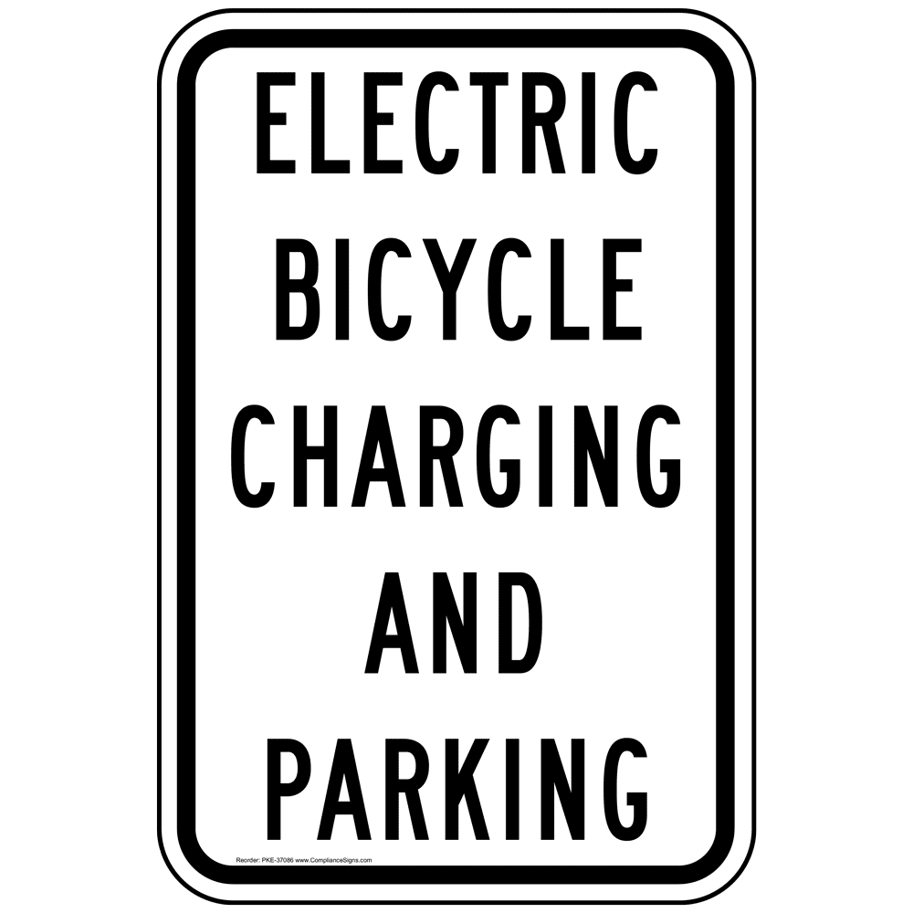 Electric Bicycle Charging Reflective Sign PKE37086