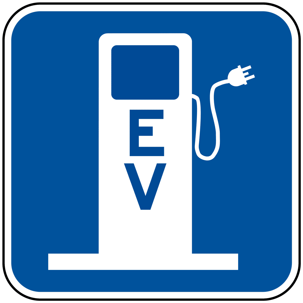 EV Electric Vehicle Charging Station Symbol Sign PKE16003 Fuel