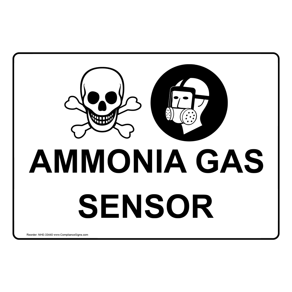 Ammonia Gas Sensor Sign With Symbol NHE 33440