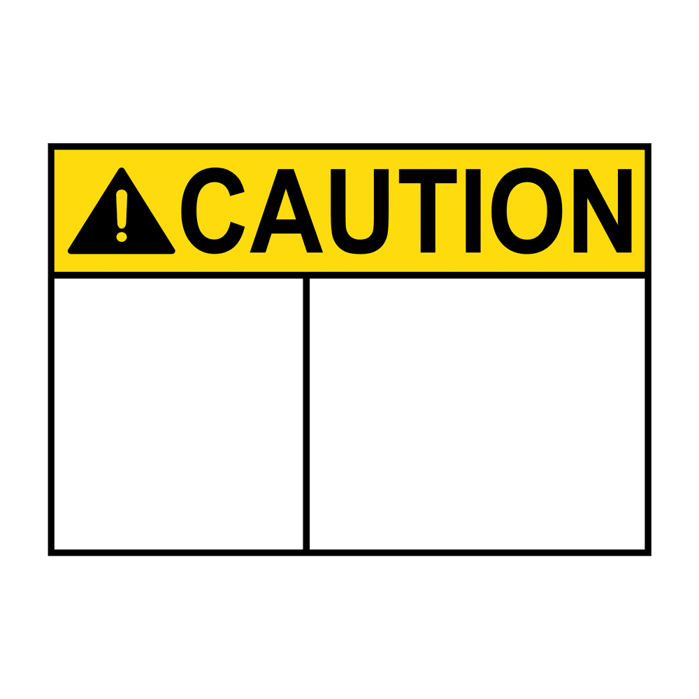 ANSI CAUTION Blank Write-On Sign ACE-SYM-L_BLANK