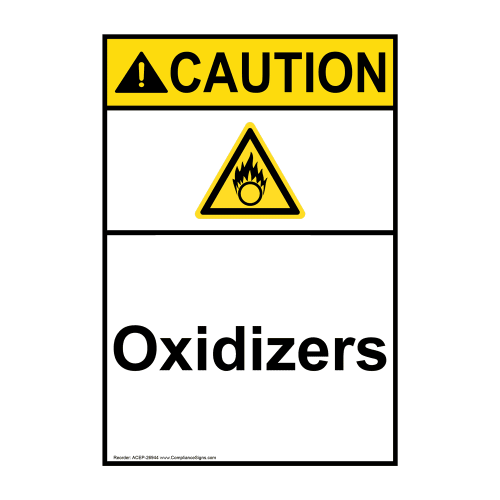 Portrait ANSI CAUTION Sodium Hypochlorite Hazard Area Sign ACEP16404