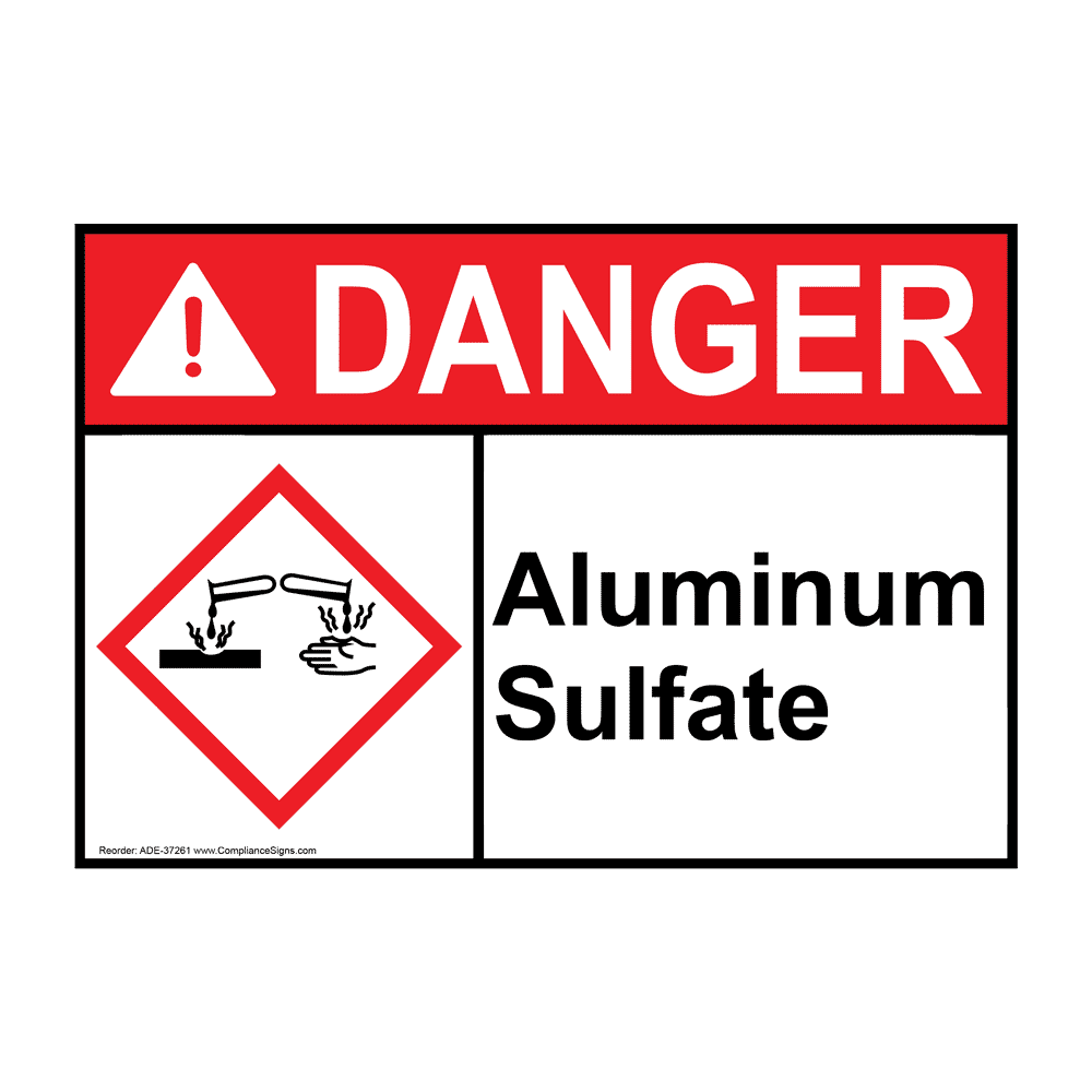 ANSI Aluminum Sulfate Sign ADE37262
