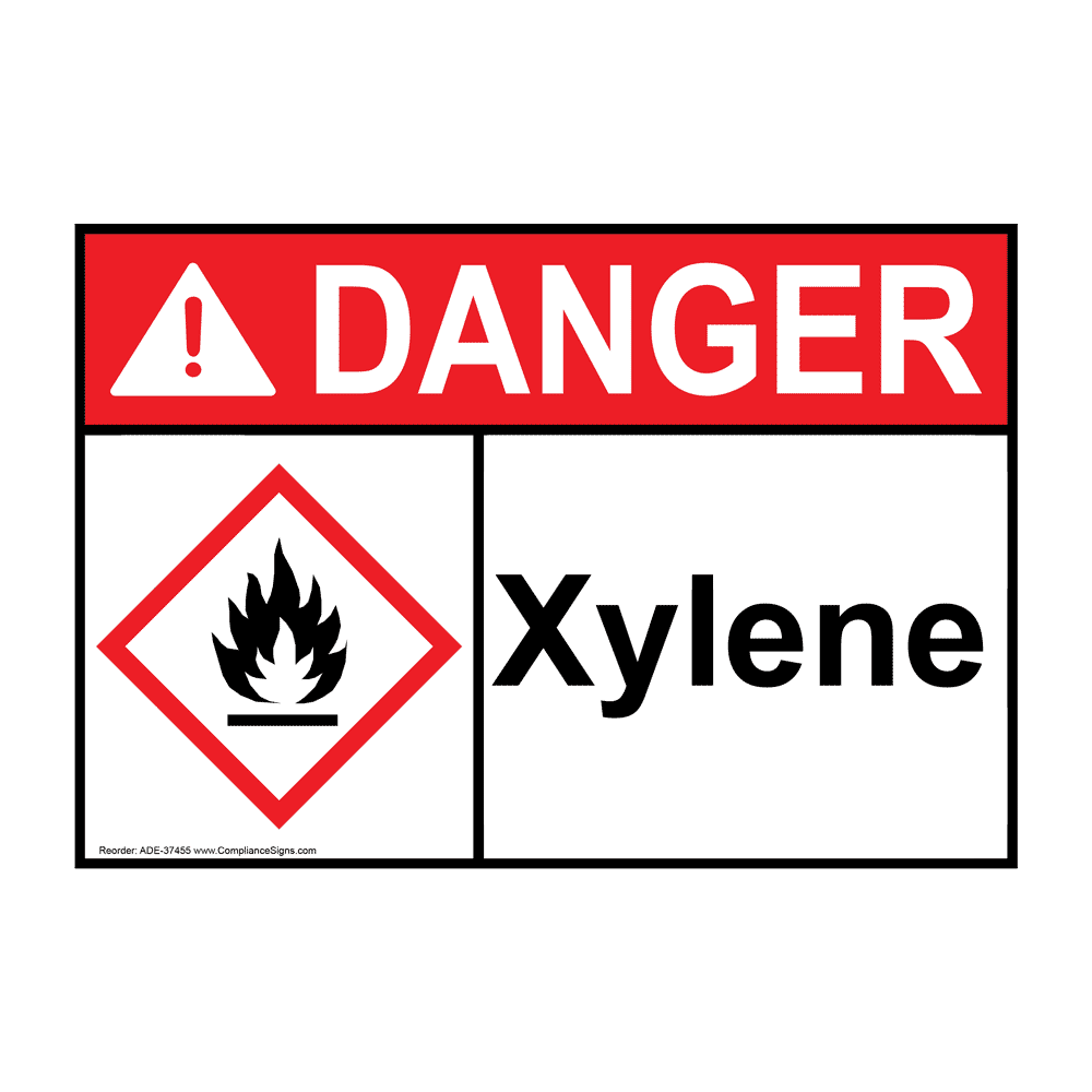 ANSI Vinyl Acetate Sign With GHS Symbol ADE37453