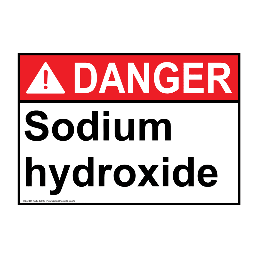 ANSI Sodium Hydroxide Sign ADE39020