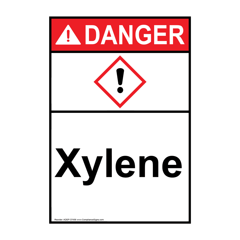 ANSI Xylene Sign With GHS Symbol ADE37456