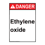 Portrait ANSI Ethylene Oxide Sign ADEP-38365