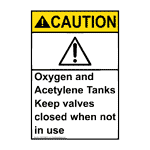 Portrait ANSI Oxygen And Acetylene Tanks Keep Sign ACEP-6660-R