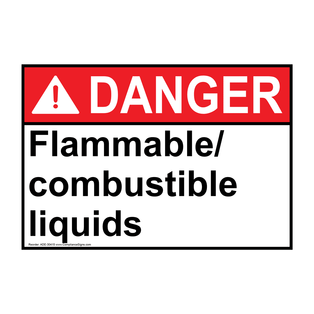 ANSI Flammable Liquids Attach Grounding And Bonding Sign ANE30409