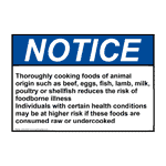 Consuming Raw Food Safety Signs from ComplianceSigns.com