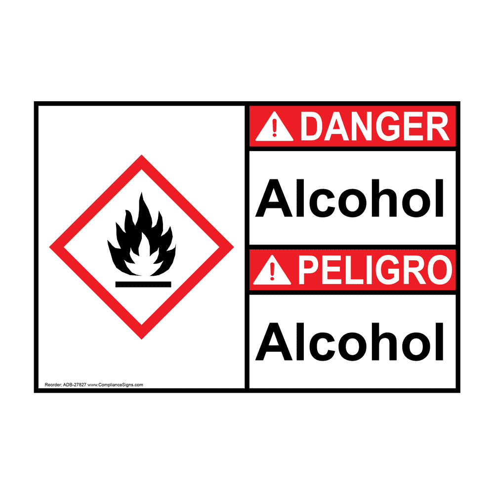 Alcohol Alcohol Sign ADB27827 Hazmat Chemical