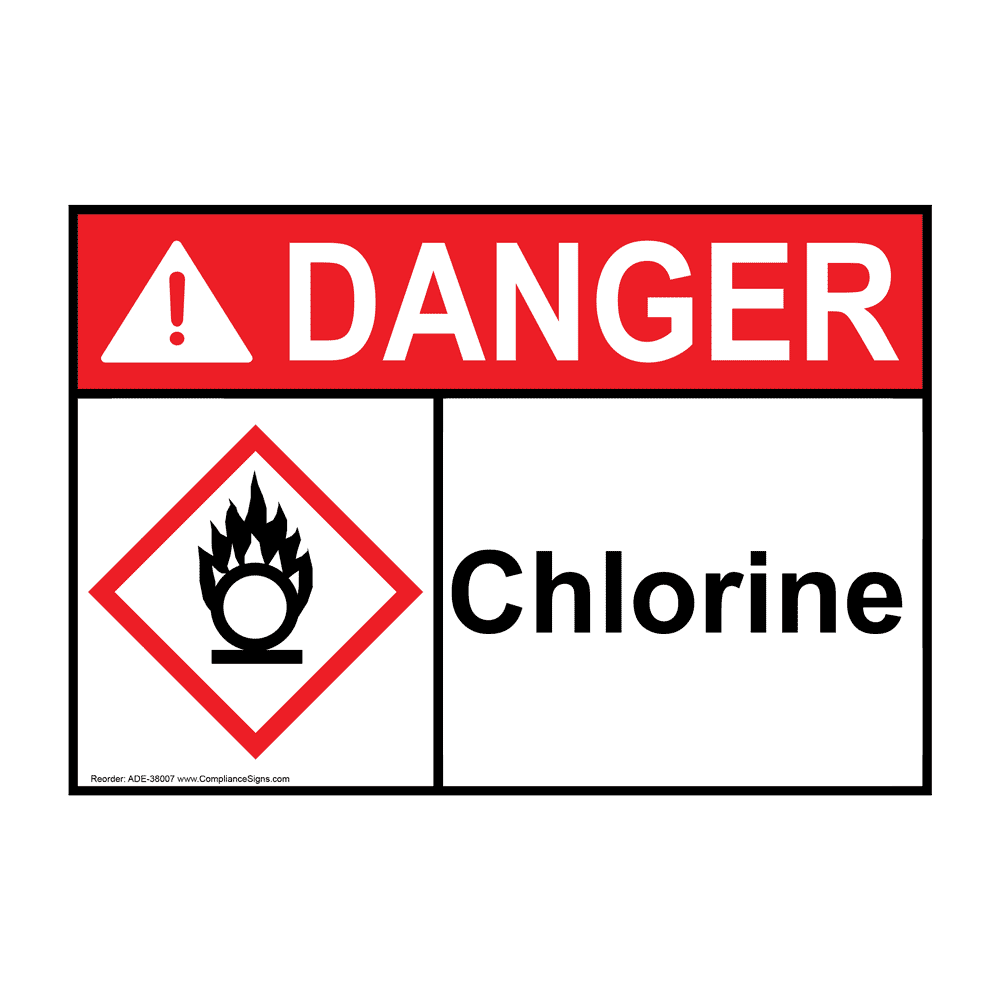 ANSIGHS Chlorine Sign With Symbol ADE38007