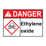 ANSI-GHS Ethylene Oxide Sign With Symbol ADE-38344