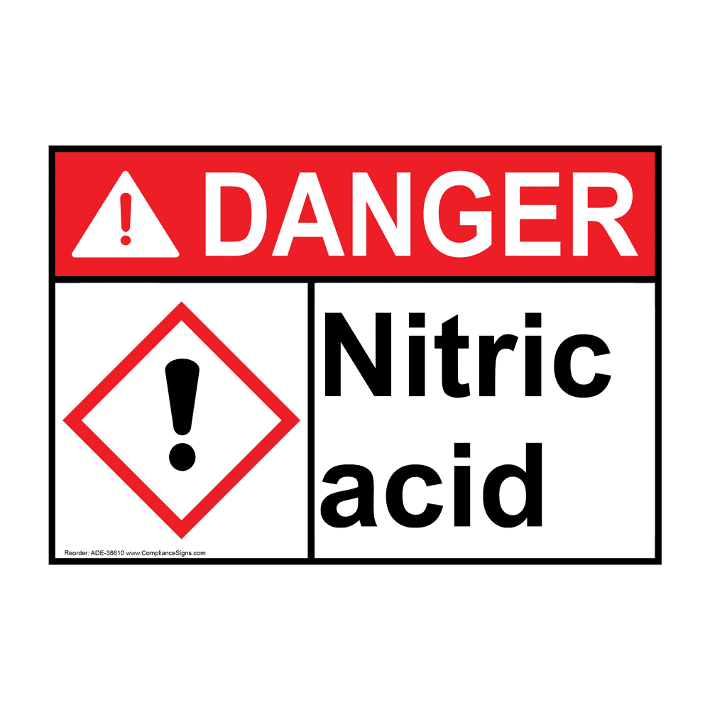 ANSIGHS Nitric Acid Sign With Symbol ADE38609