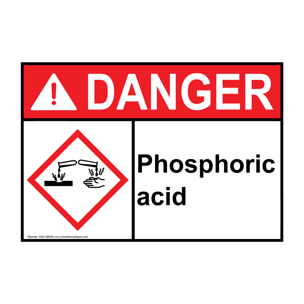 Ansi Ghs Phosphoric Acid Sign With Symbol Ade 38639