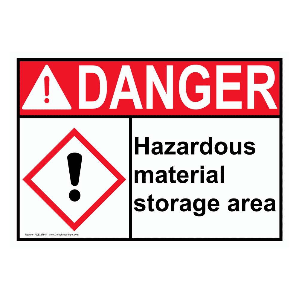 ANSI Hazardous Waste Satellite Accumulation Area Sign ADE30038