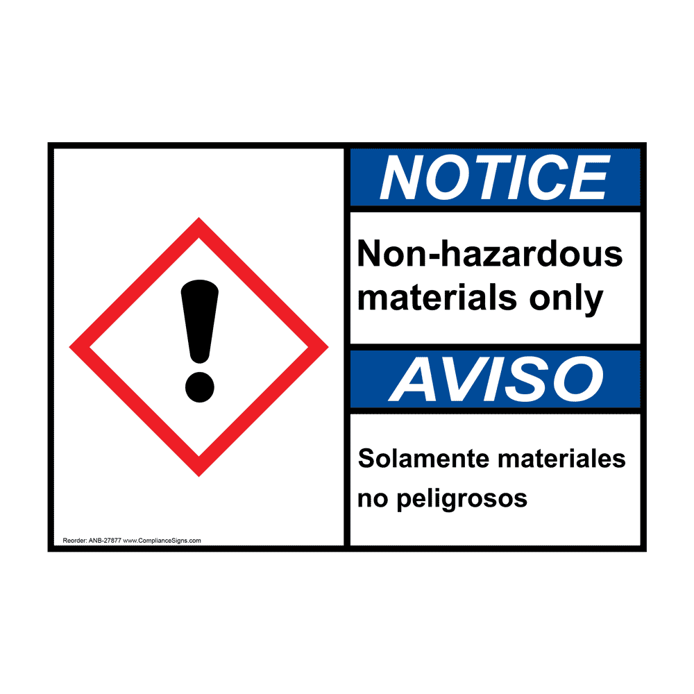 NonHazardous Materials Only Sign ANB27877 Hazmat Hazardous