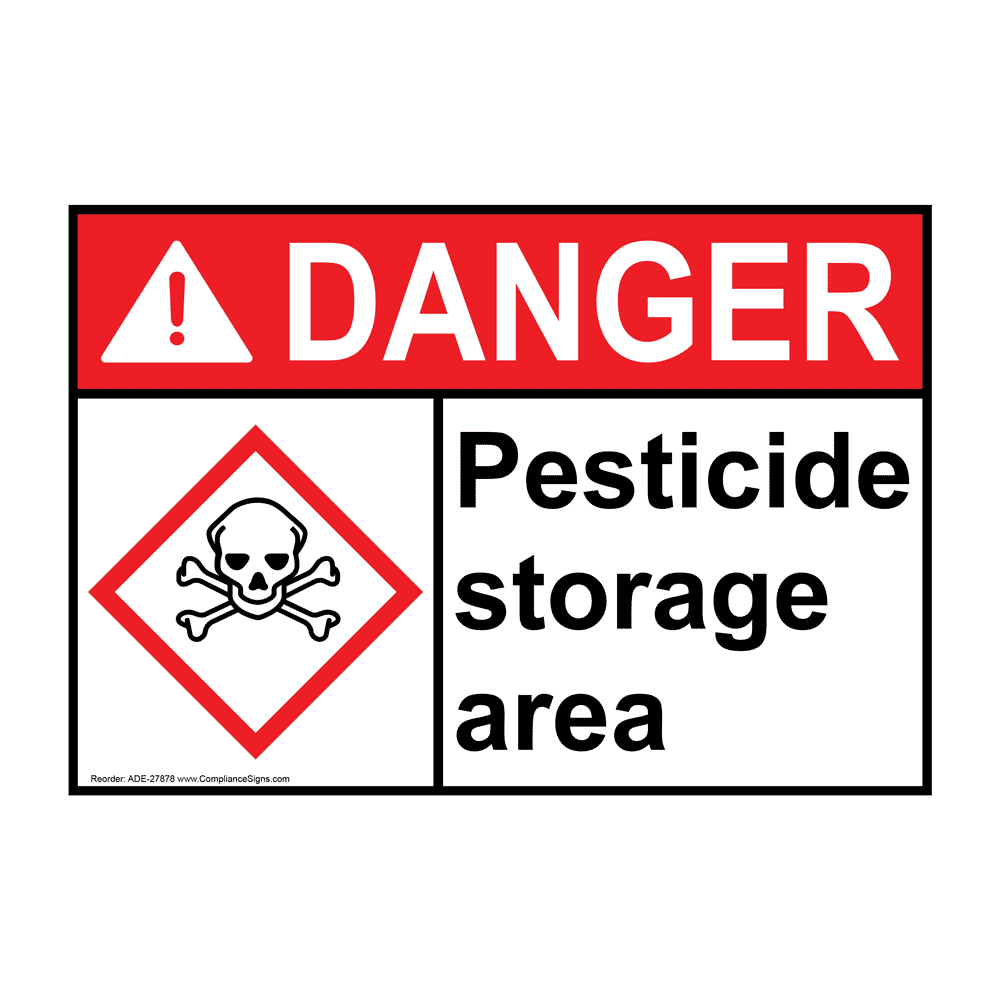 ANSI Pesticide Storage Area Sign ADE27387 Hazmat Pesticide