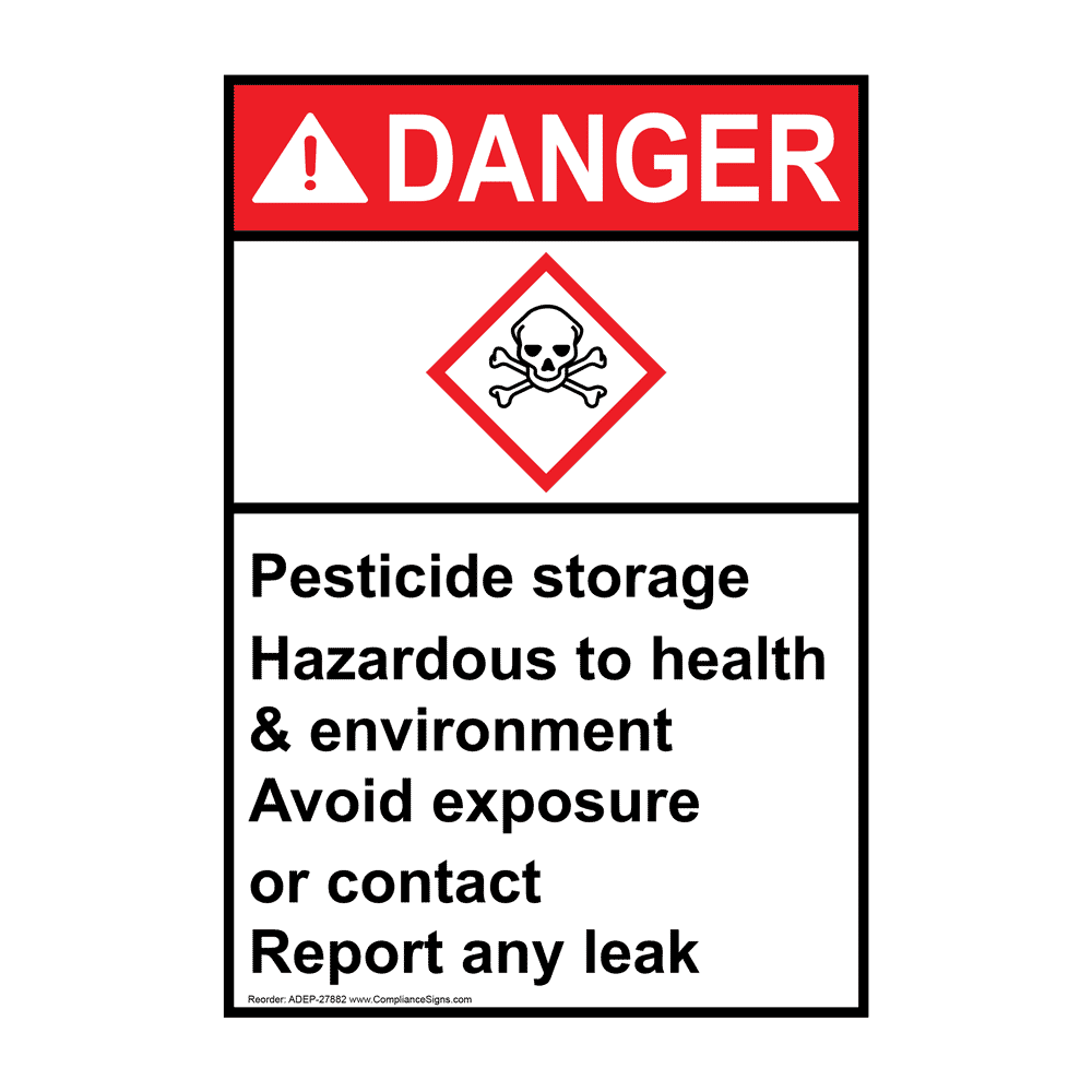 Pesticide Storage Avoid Exposure Sign ADE27882 Hazmat Pesticide