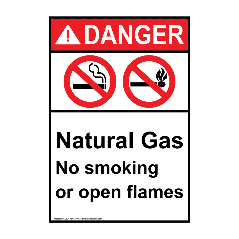 Portrait ANSI DANGER Toxic Fumes Sign ADEP9507 Gases Hazardous Gas
