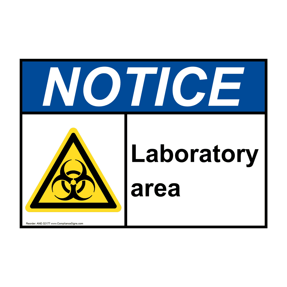 ANSI Laboratory Area Sign With Symbol ANE32177