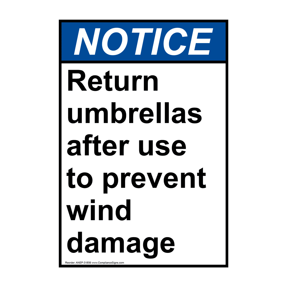 Portrait ANSI 15 Minute Breaks Sign ANEP31869