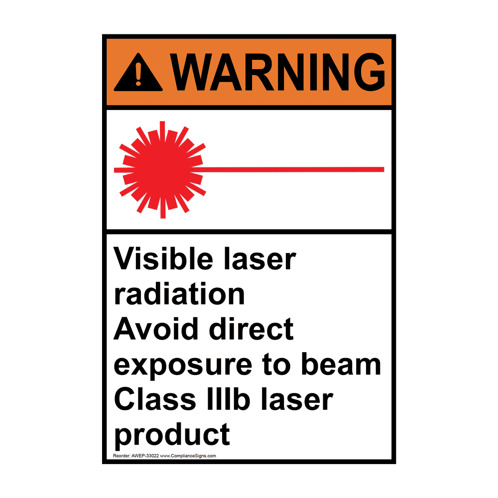 Portrait ANSI WARNING Laser In Use Sign AWEP4206 Process Hazards Laser