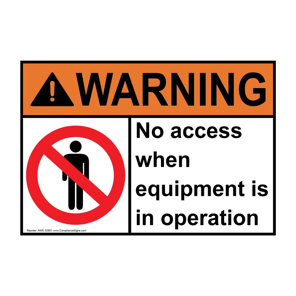 ANSI Pressure Washer Procedures Inspect Equipment Sign AWE32810