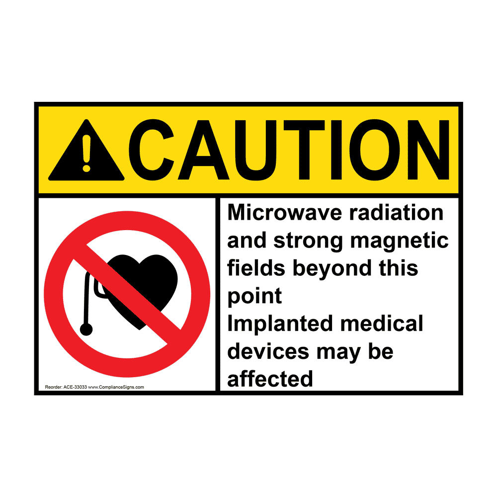 ANSI Microwave Radiation And Strong Sign With Symbol ACE33033