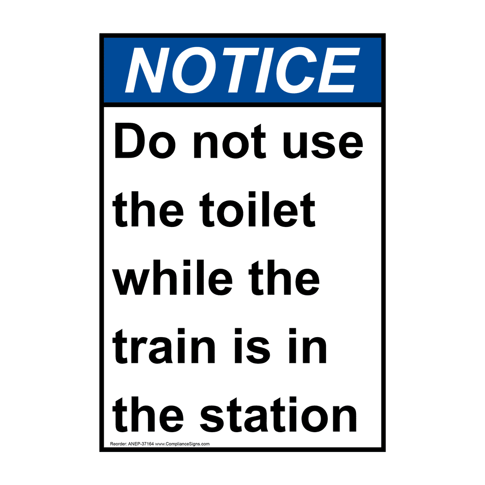 Portrait ANSI Do Not Use The Toilet While The Sign ANEP37164
