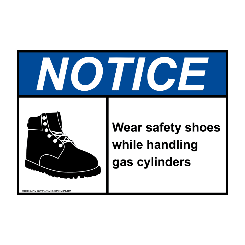 ANSI Wear Safety Shoes While Handling Sign With Symbol ANE35994
