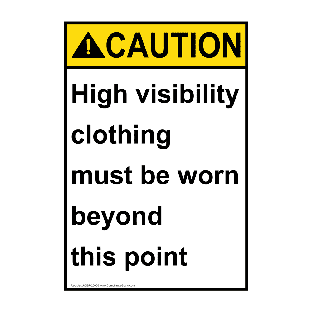 English/Polish - Hi-Vis Clothing Must Be Worn | Mandatory Signs - View #4