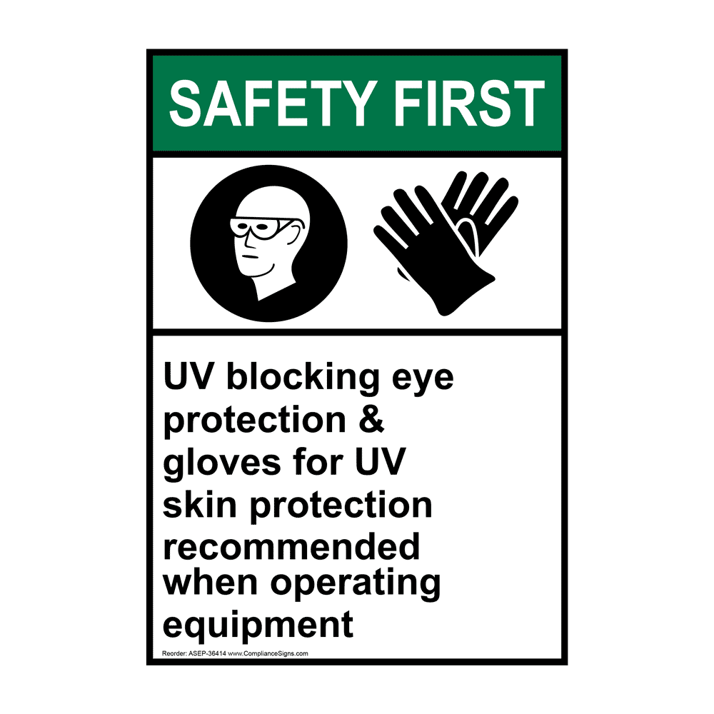 Portrait ANSI Wear Face Shield With Sign With Symbol ASEP ...