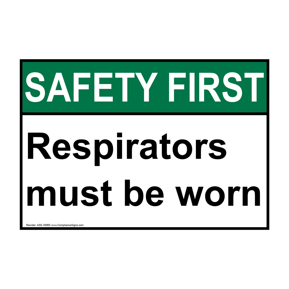 ANSI Respirator Required Spray Painting Sign With Symbol ASE35982