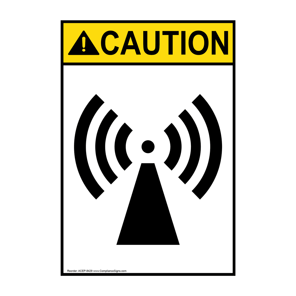 ANSI CAUTION Symbol Only Radio Frequency Hazard Sign ACE8429