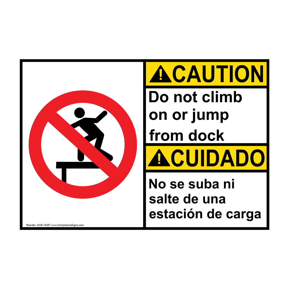 Cartello Di Sicurezza Vsafety "Attenzione: Non Arrampicarsi" - Plastica 400x300mm